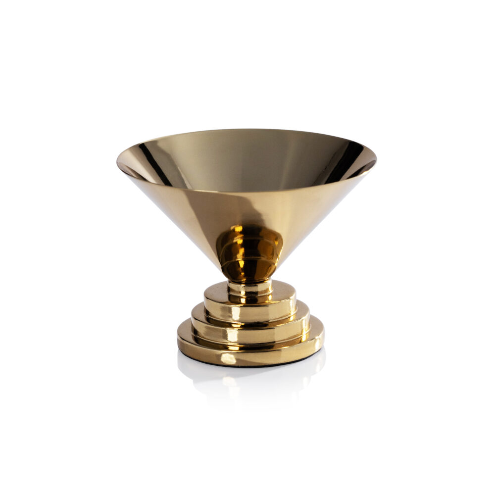 Mayan Small Metal Condiment Bowl, Gold by Zodax