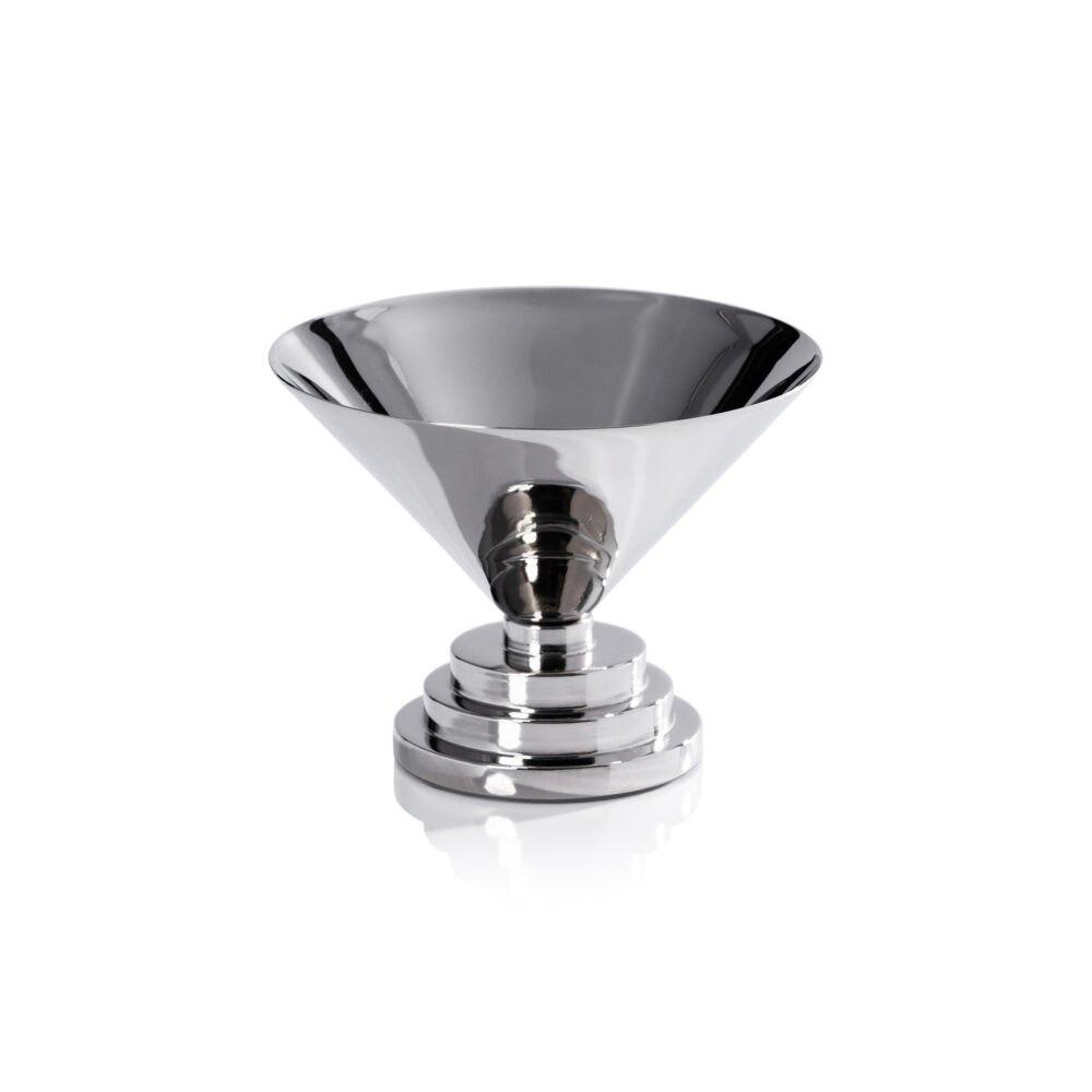 Mayan Small Metal Condiment Bowl, Nickel by Zodax