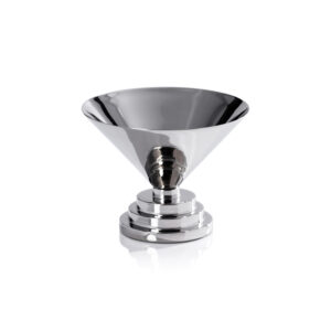 Mayan Small Metal Condiment Bowl, Nickel by Zodax