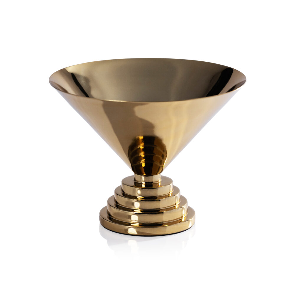 Mayan Large Metal Condiment Bowl, Gold by Zodax
