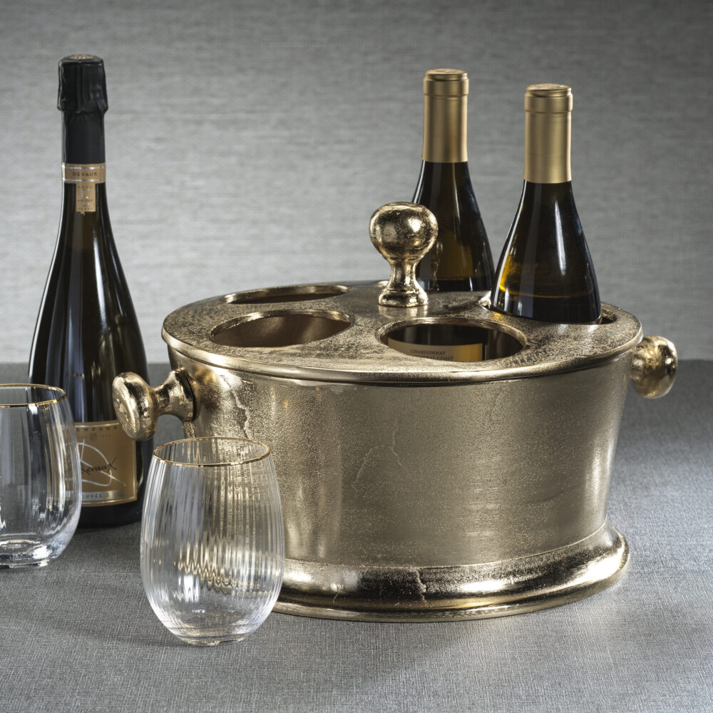 Serrano 5,Bottle Metal Wine Holder, Gold by Zodax - Image 2