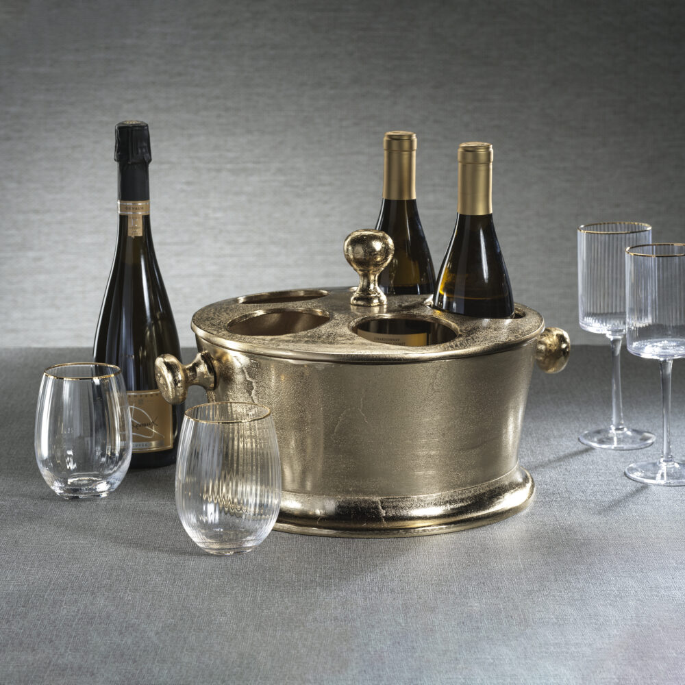 Serrano 5,Bottle Metal Wine Holder, Gold by Zodax - Image 3