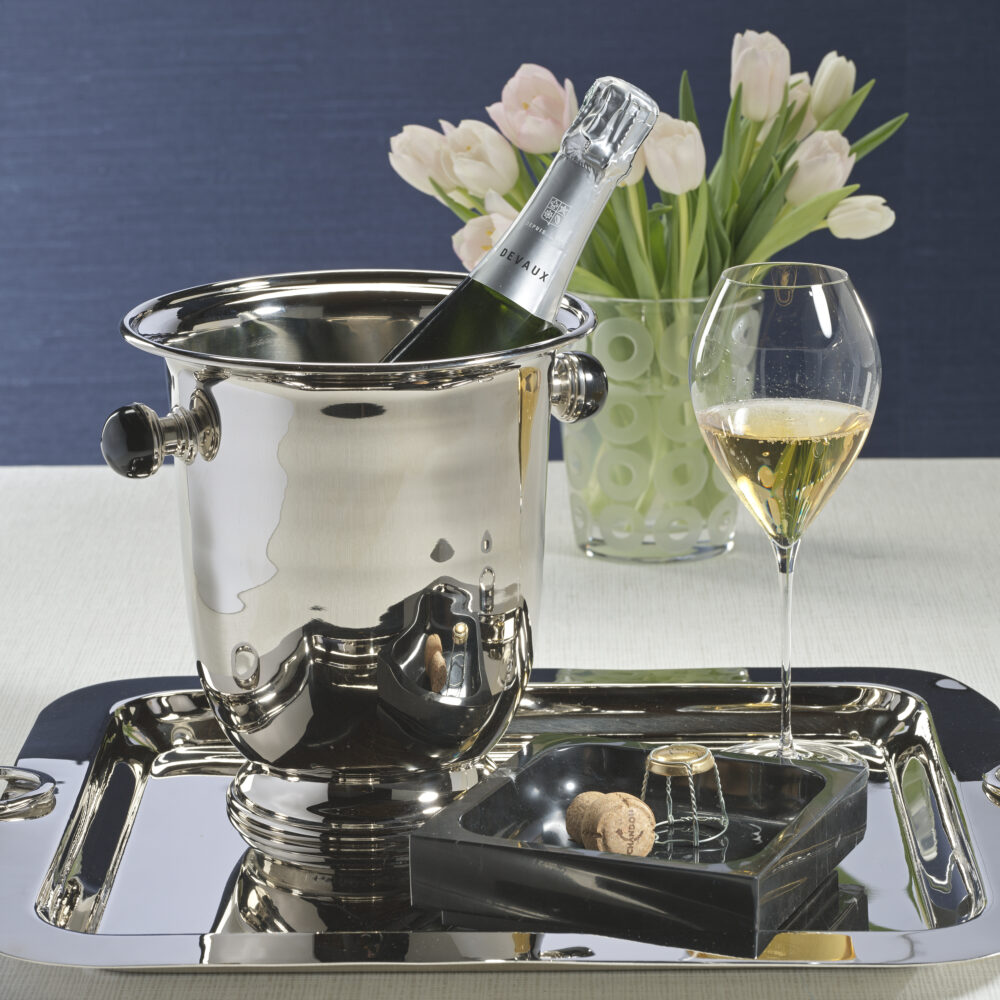 Duval Brass Champagne Bucket with Black Stone by Zodax - Image 5