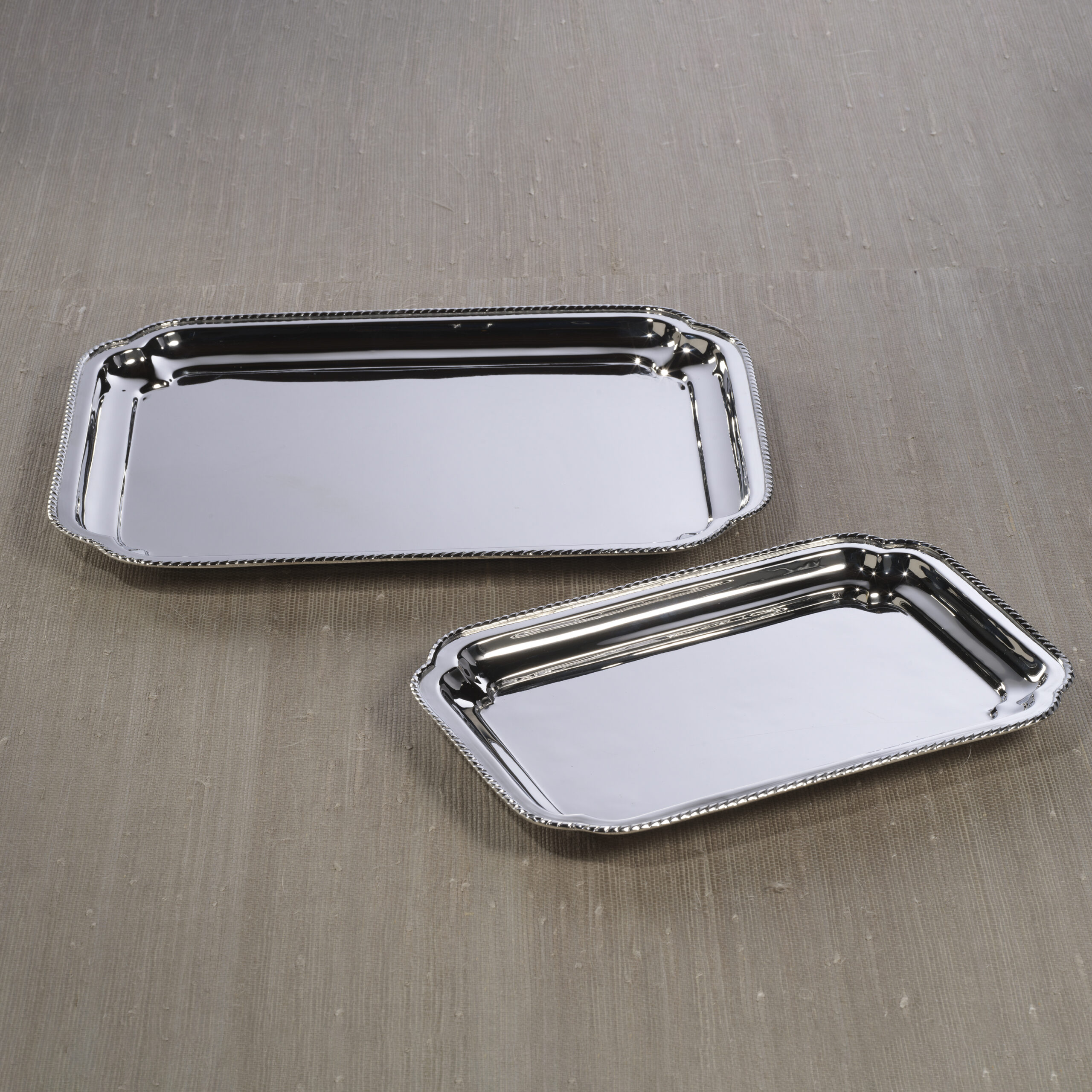 Andrea Polished Brass Tray, Large by Zodax - Image 4