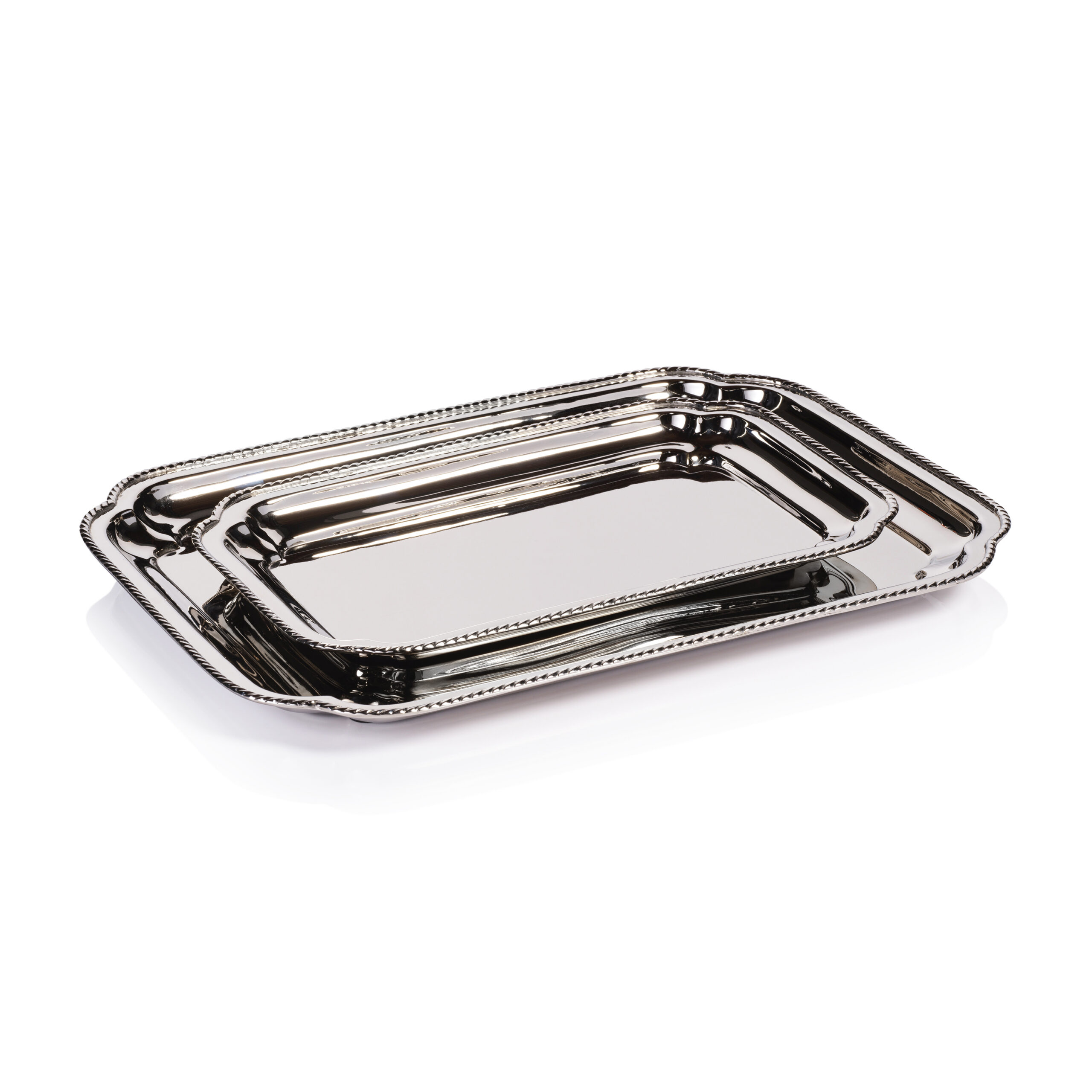 Andrea Polished Brass Tray, Large by Zodax - Image 2