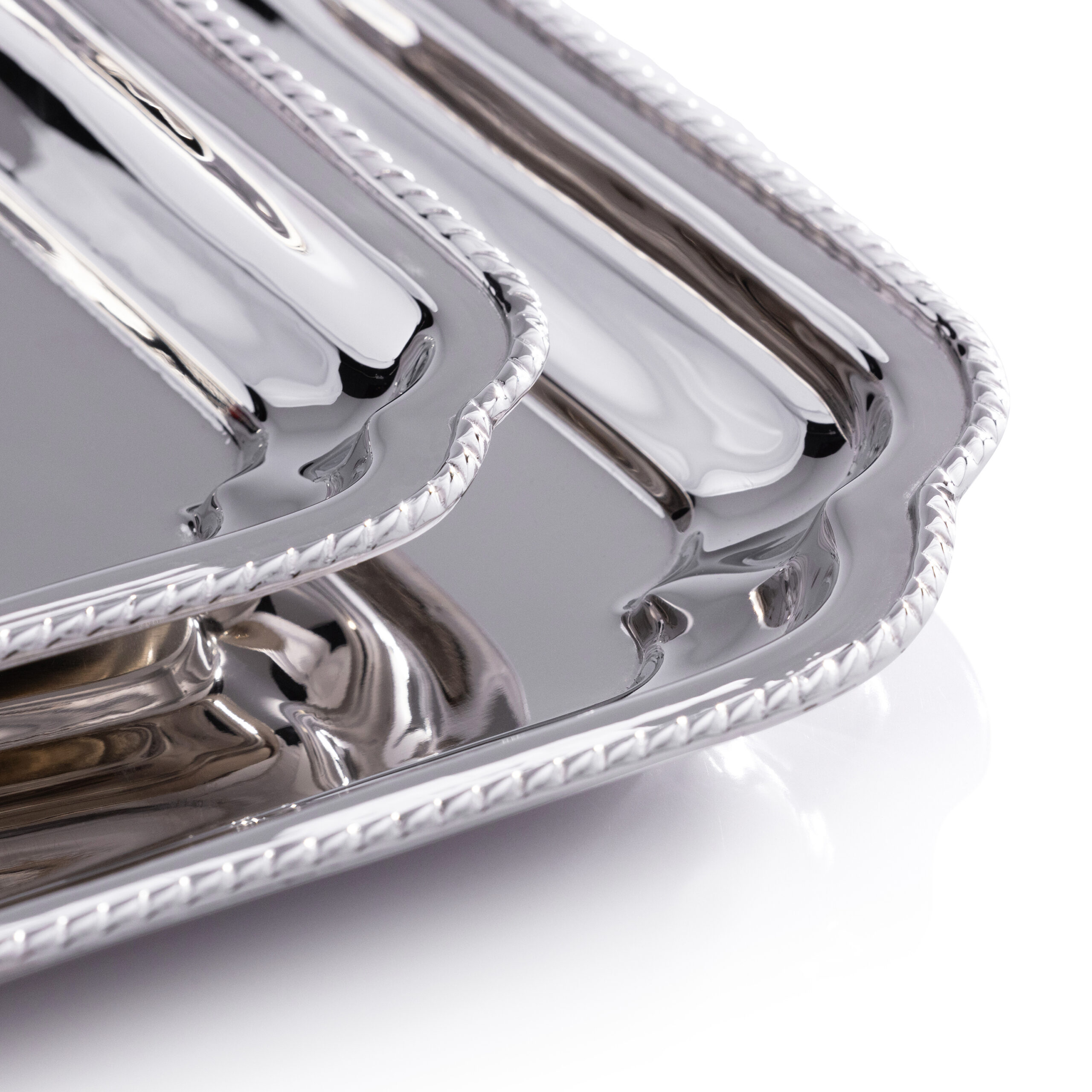 Andrea Polished Brass Tray, Large by Zodax - Image 3