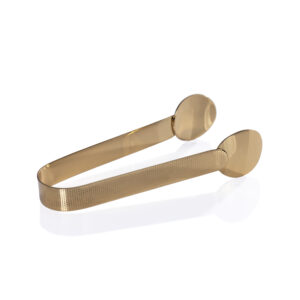 Spiga Textured Ice Tong, Gold by Zodax