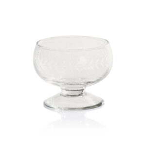Tuscan 2,Piece Set Handmade Etched Condiment Glass Bowls, Small by Zodax