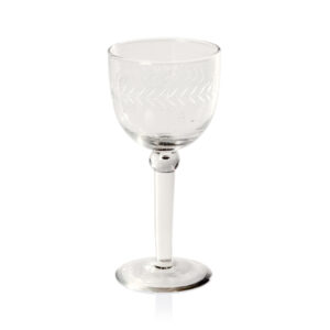Tuscan Handmade Etched Wine Goblet Glasses, Set of 4 by Zodax