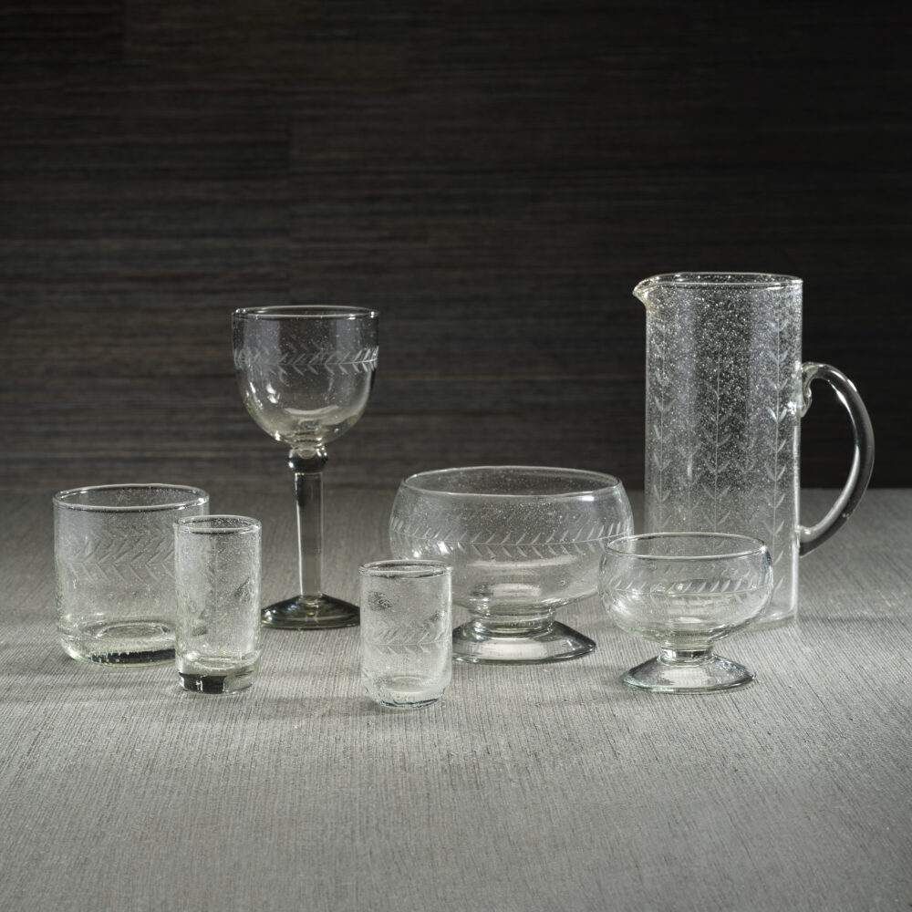 Tuscan Handmade Etched Glass Pitcher by Zodax - Image 3