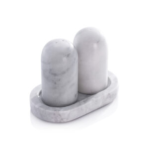 Marmora Marble Salt and Pepper Shaker on Tray by Zodax