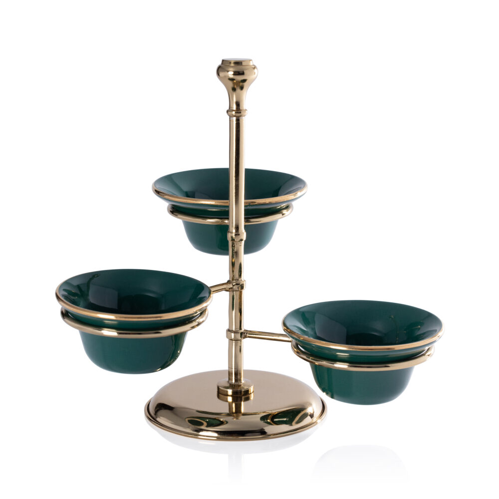 Monte Napoleone 3,Tier Condiment Bowl Set by Zodax