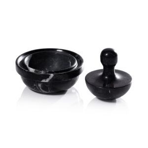 Ross Marble Spice Grinder, Black by Zodax