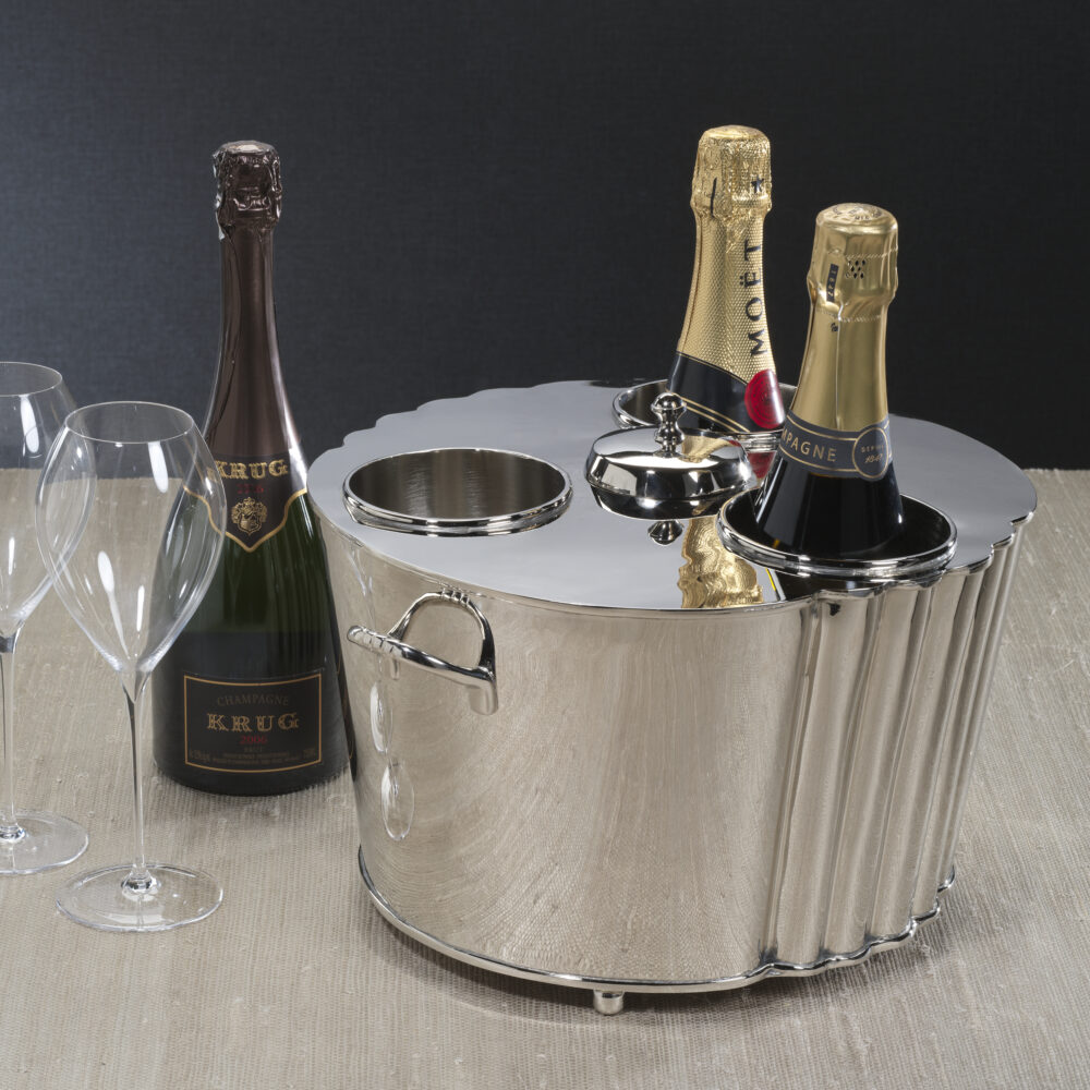 Dijon Brass 3,Bottle Wine / Champagne Cooler by Zodax - Image 2