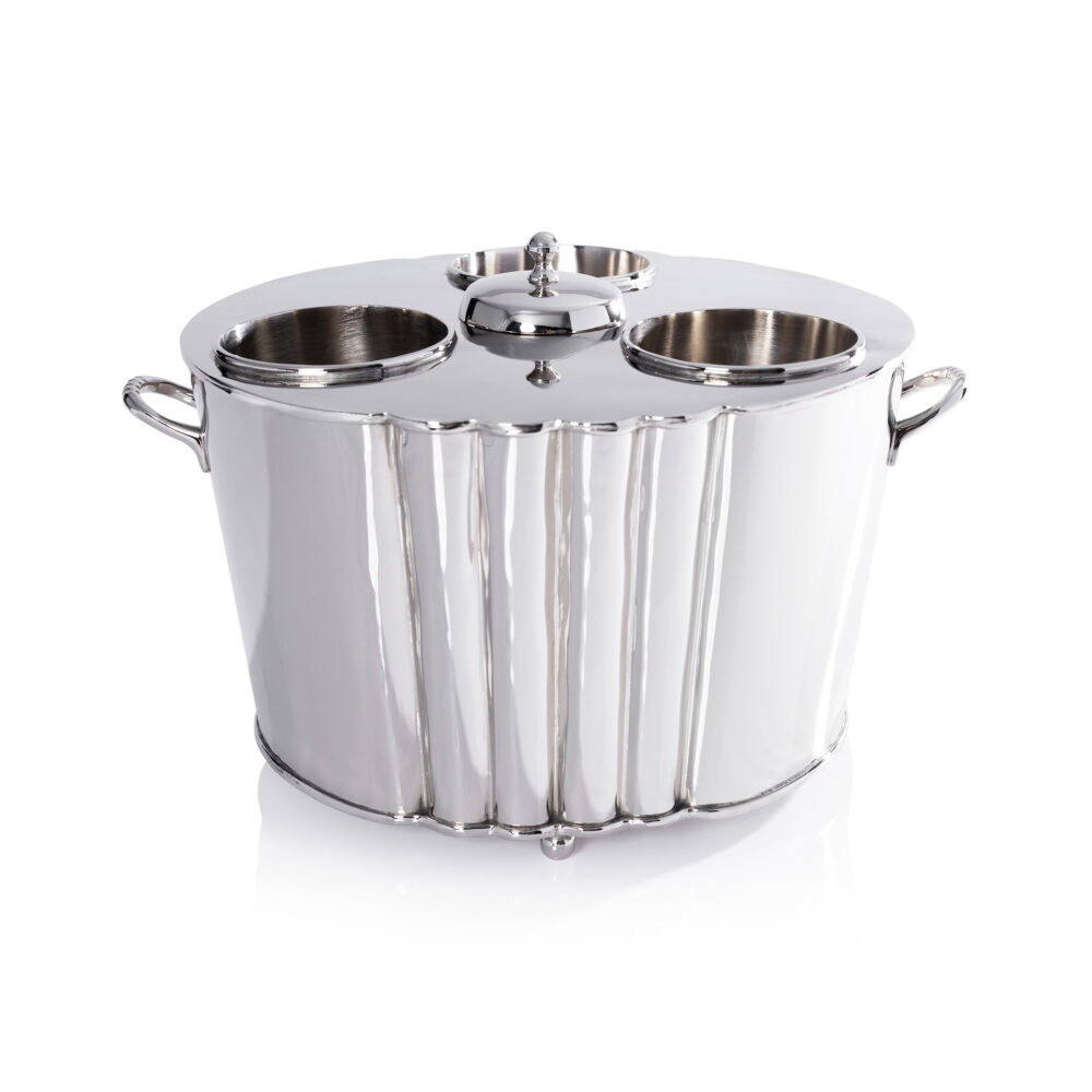 Dijon Brass 3,Bottle Wine / Champagne Cooler by Zodax