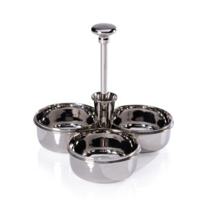 Basso Condiment Trio with Cocktail Pick Holder by Zodax