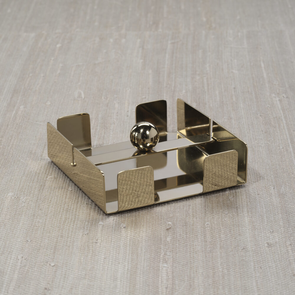 Basso Cocktail Napkin Holder, Gold by Zodax - Image 3