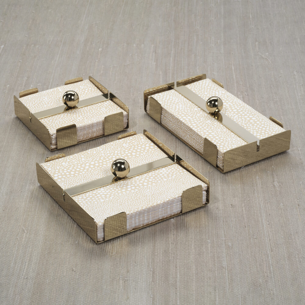 Basso Cocktail Napkin Holder, Gold by Zodax - Image 5