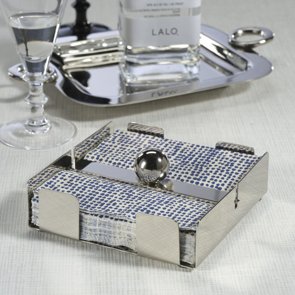 Basso Cocktail Napkin Holder, Nickel by Zodax - Image 2