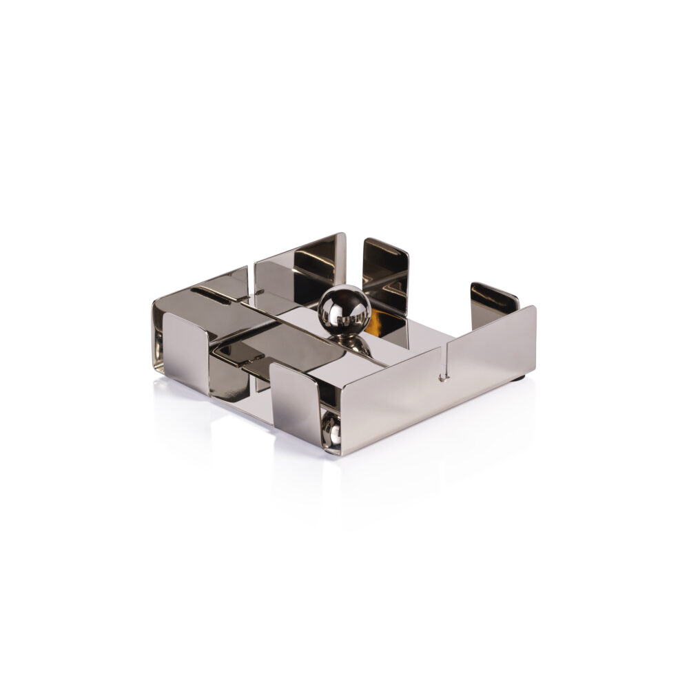 Basso Cocktail Napkin Holder, Nickel by Zodax