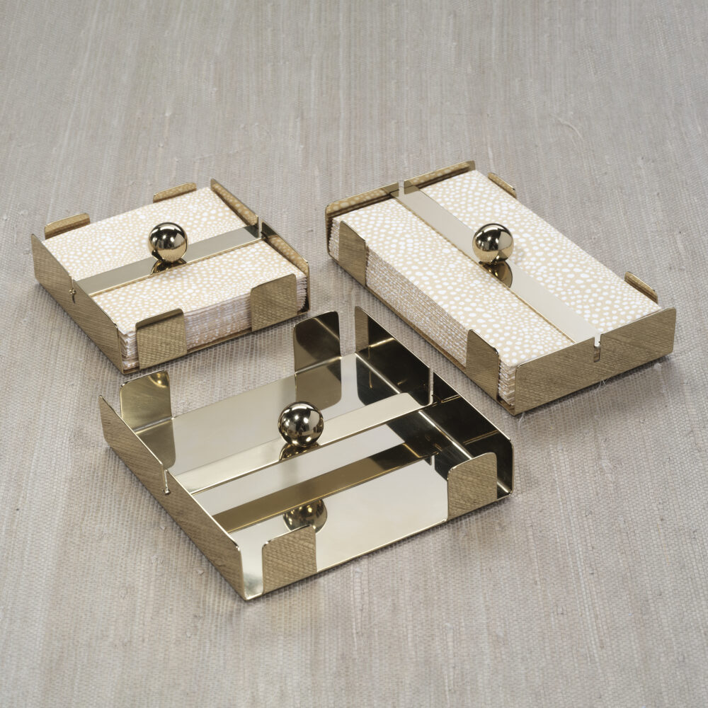Basso Luncheon Napkin Holder, Gold by Zodax - Image 4