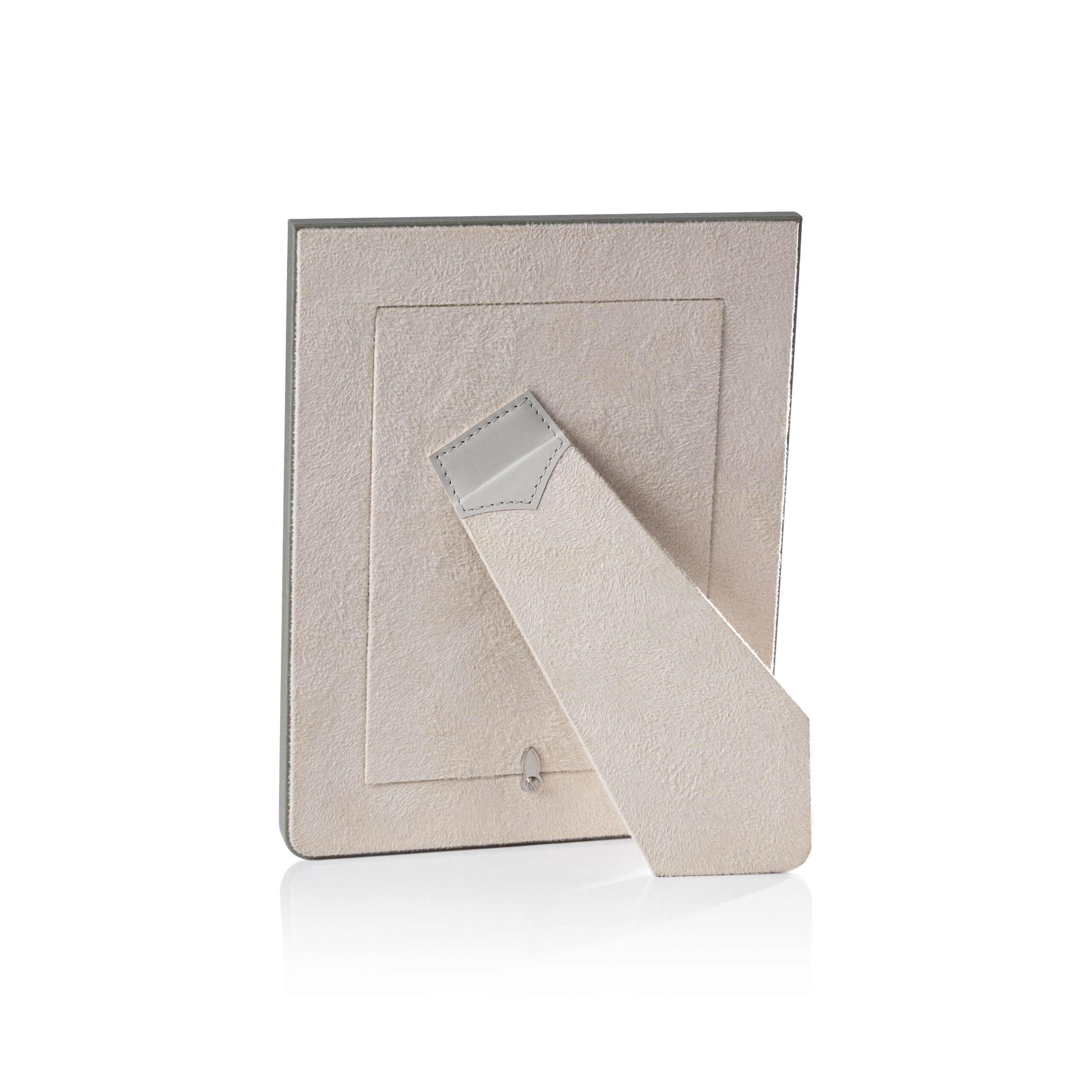 Nappa Leather Photo Frame, Gray & Sage, 5