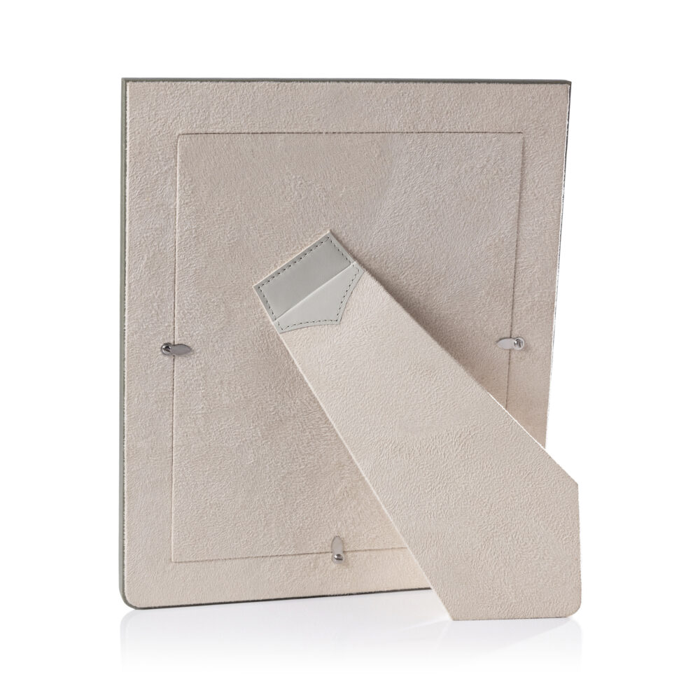 Nappa Leather Photo Frame, Gray & Sage, 8" x 10" by Zodax - Image 2