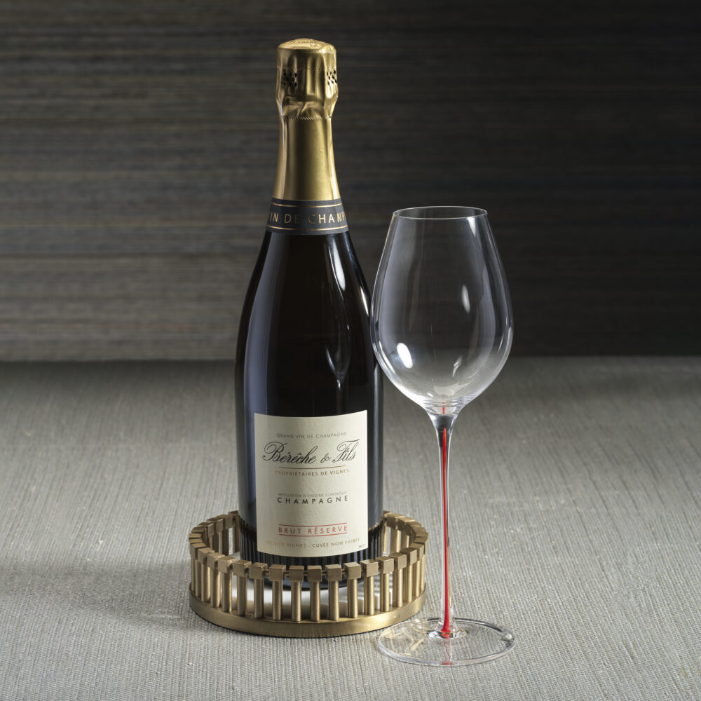 Marbelle Metal and Marble Wine Bottle Coaster by Zodax - Image 2