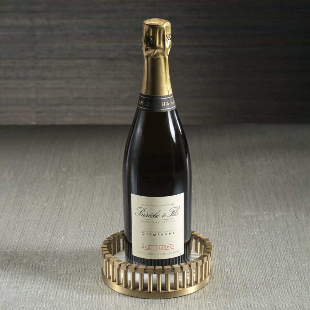 Marbelle Metal and Marble Wine Bottle Coaster by Zodax - Image 4