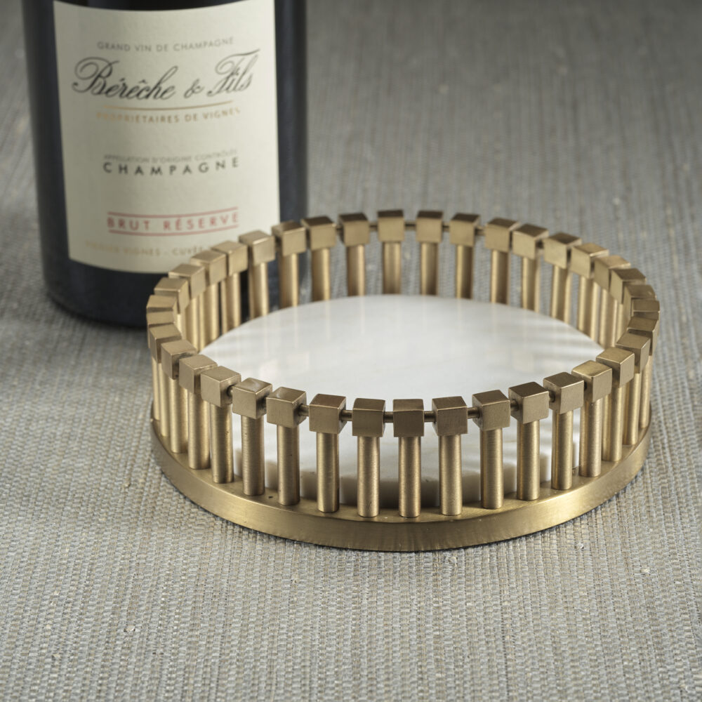 Marbelle Metal and Marble Wine Bottle Coaster by Zodax - Image 5