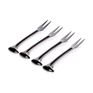 Sable 4,Piece Set Cheese & Cocktail Forks, Nickel by Zodax