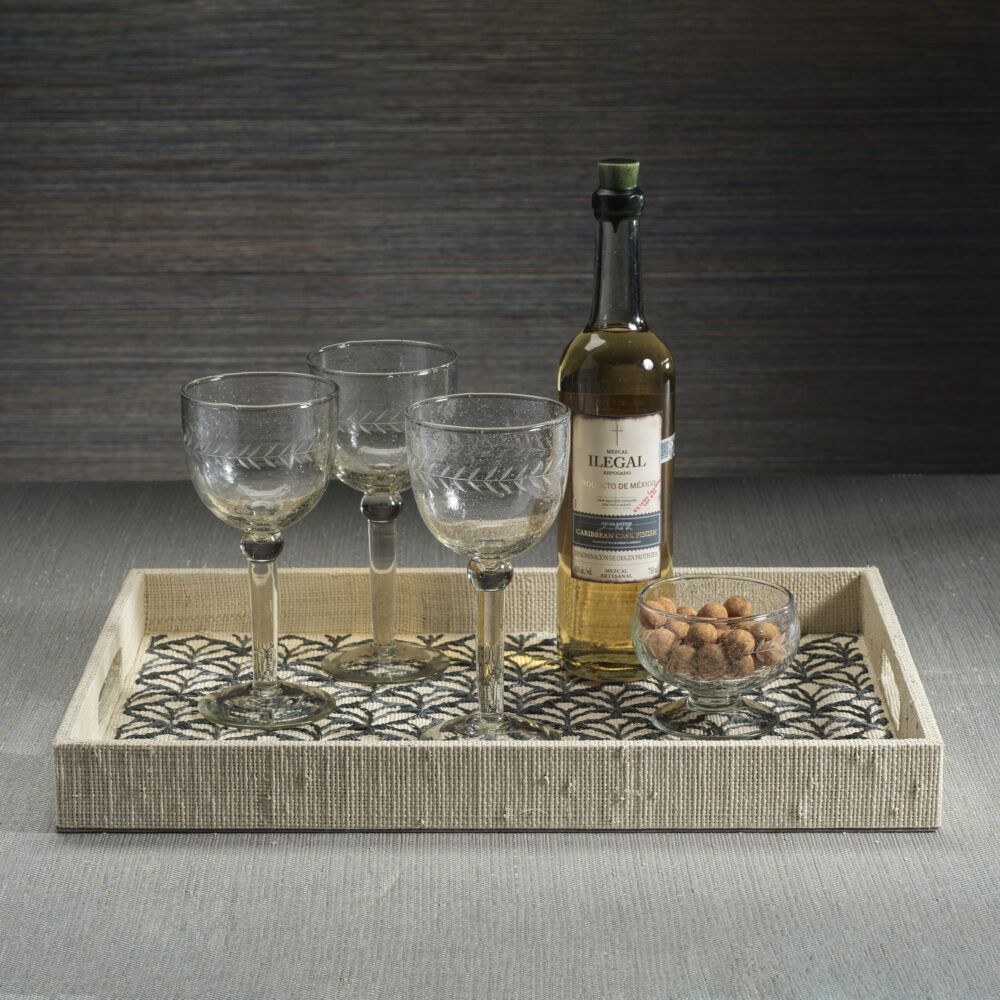 Canaria Petals Natural Fiber Raffia Serving Tray by Zodax - Image 4