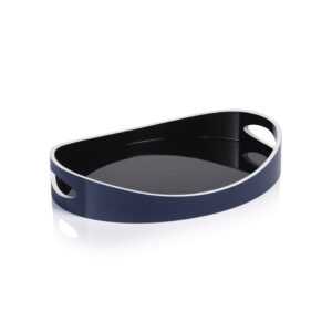 Noir Marine Lacquered Serving Tray, Small by Zodax