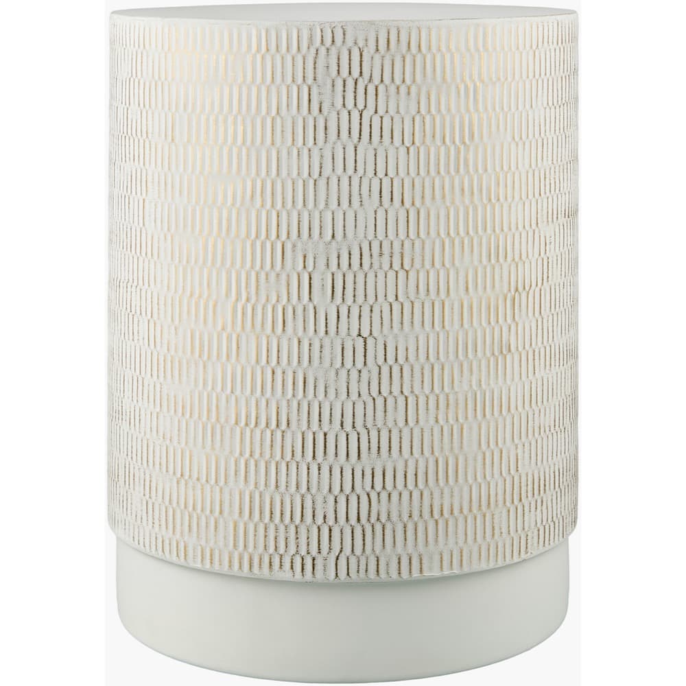 Gold/White Amenet End Table by Livabliss
