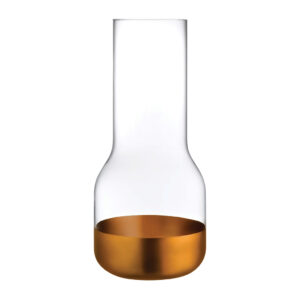 Contour Vase Tall with Clear Top and Copper Base by Nude Glass