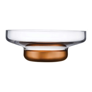 Contour Bowl Wide with Clear Top and Copper Base by Nude Glass