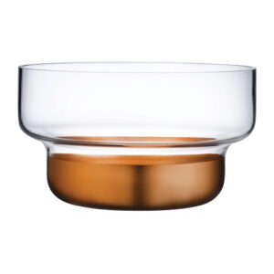 Contour Bowl Small with Clear Top and Copper Base by Nude Glass