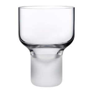 Contour Set of 2 Wine Glasses with Sandblasted Base by Nude Glass