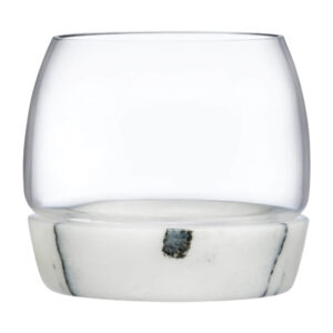 Chill Whisky Tumbler With Marble Base by Nude Glass