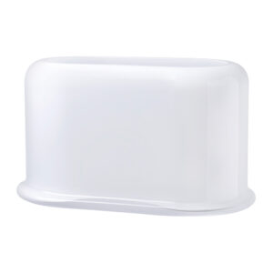 Layers Vase Wide in Opal White by Nude Glass