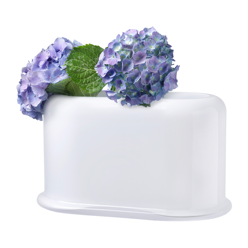 Layers Vase Wide in Opal White by Nude Glass - Image 2