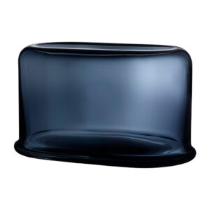 Layers Vase Wide in Steel Blue by Nude Glass