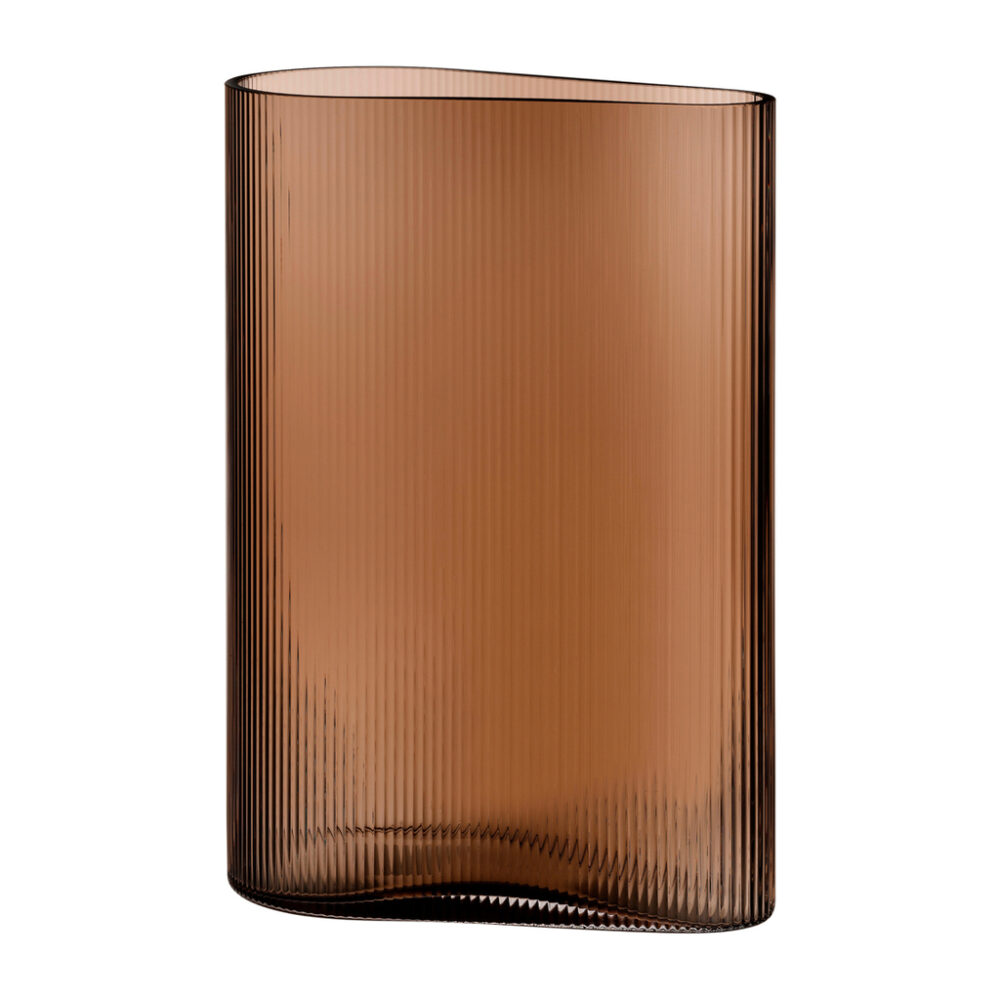Mist Vase Caramel Short by Nude Glass