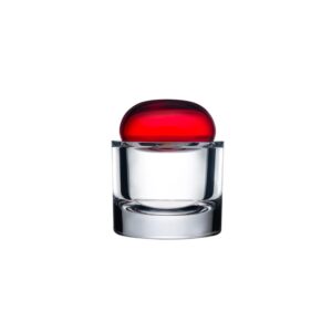 Ecrin Lidded Vessel Small Red by Nude Glass