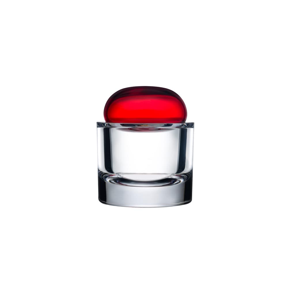 Ecrin Lidded Vessel Small Red by Nude Glass