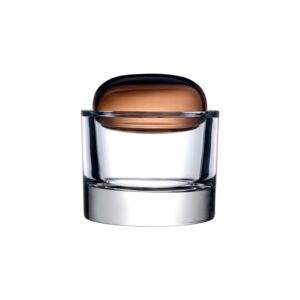Ecrin Lidded Vessel Large Caramel by Nude Glass
