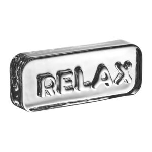 Paroles Paroles Paperweight: Relax by Nude Glass