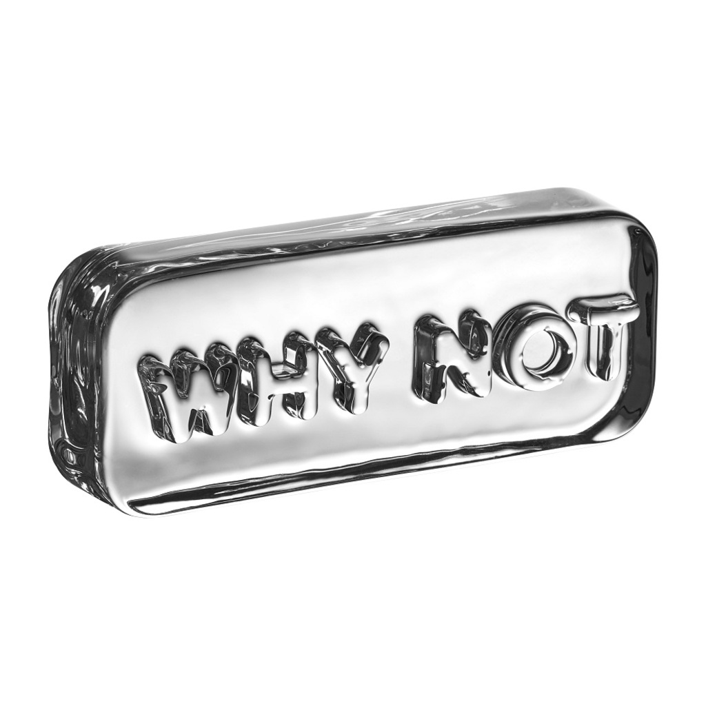 Paroles Paroles Paperweight: Why Not by Nude Glass