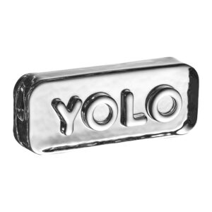 Paroles Paroles Paperweight: YOLO by Nude Glass