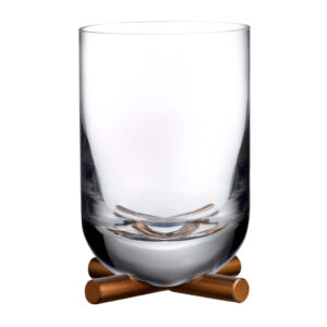 Camp Whisky DOF Glass With Brass Base by Nude Glass